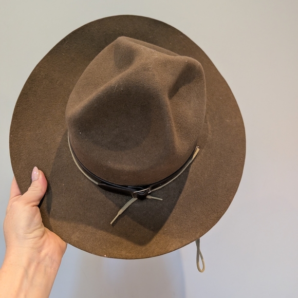 Scout Brown Hat with Leather Trim - Picture 2 of 8